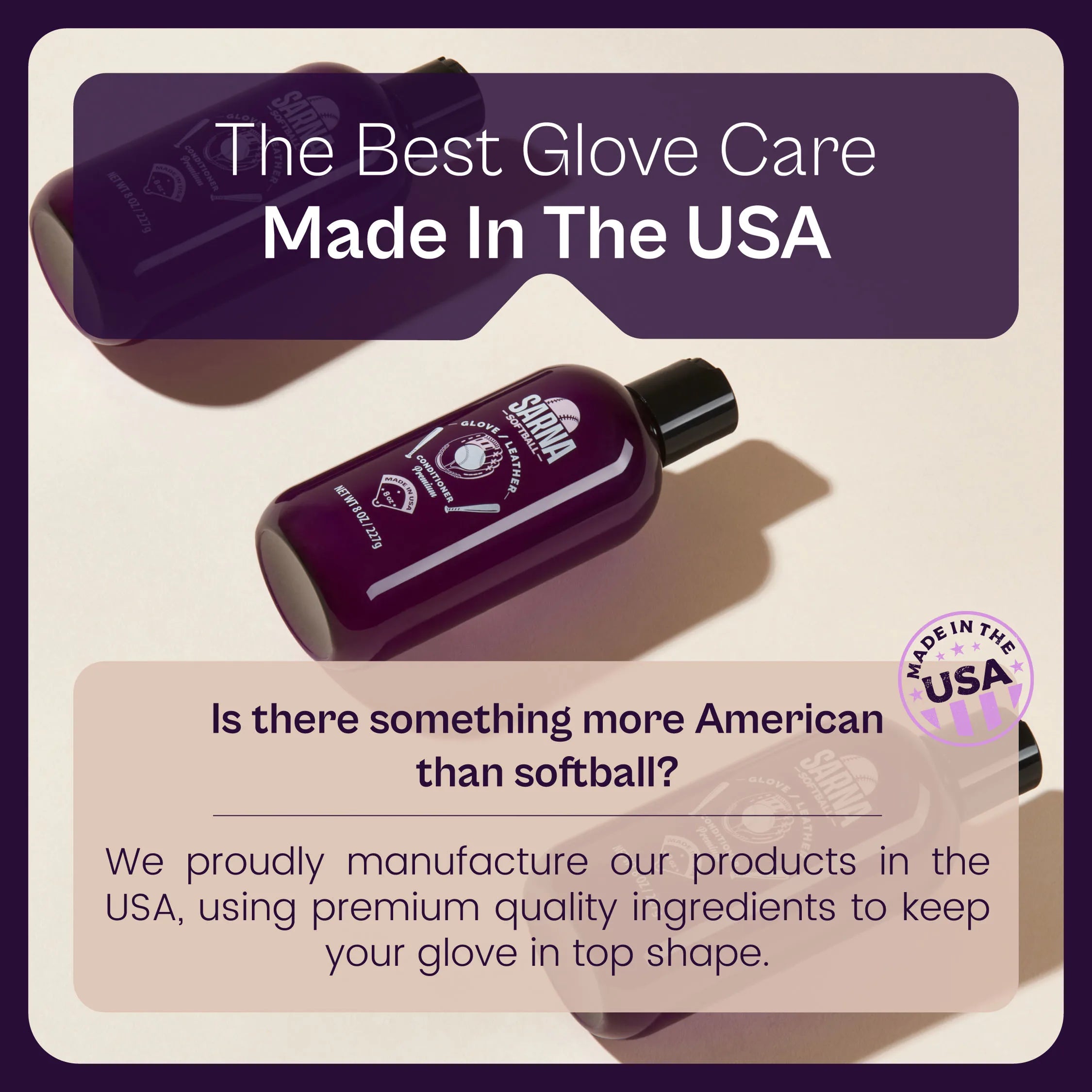 sarna softball glove conditioner liquid