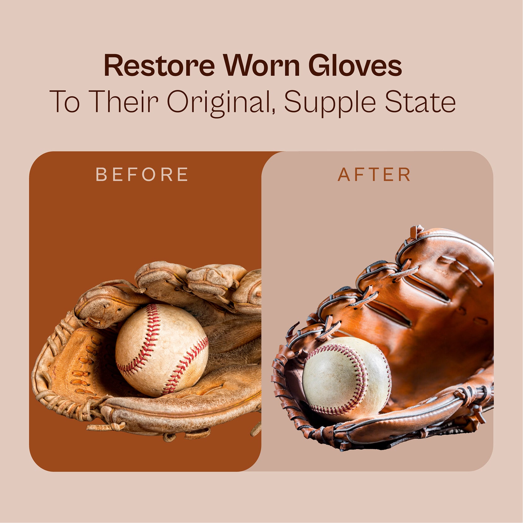 sarna baseball glove conditioner cream before and after