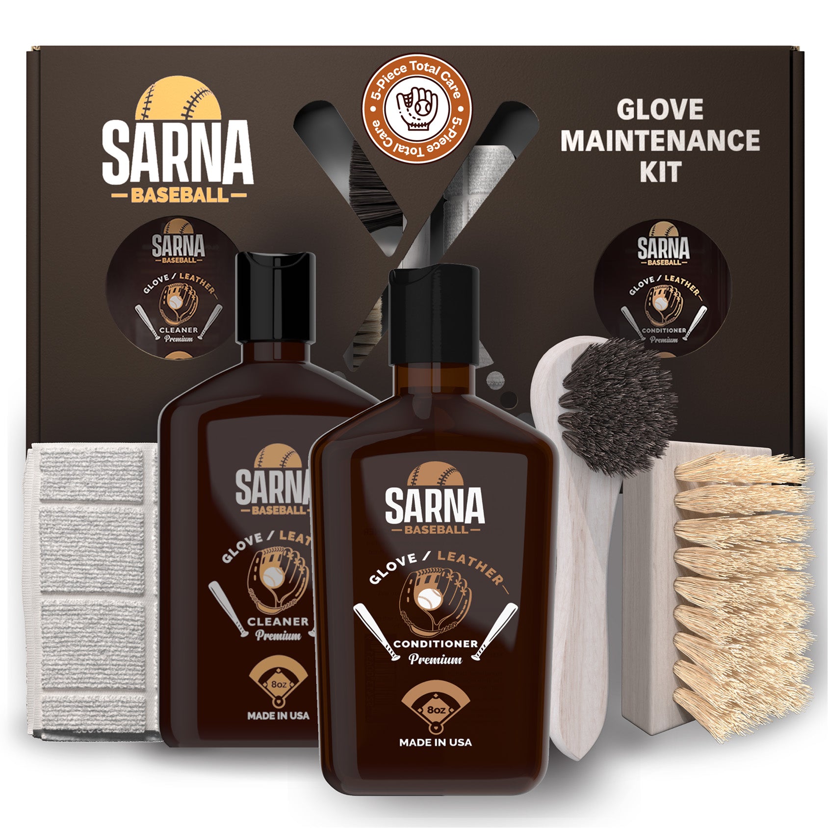 sarna baseball glove maintenance kit cleaner and conditioner