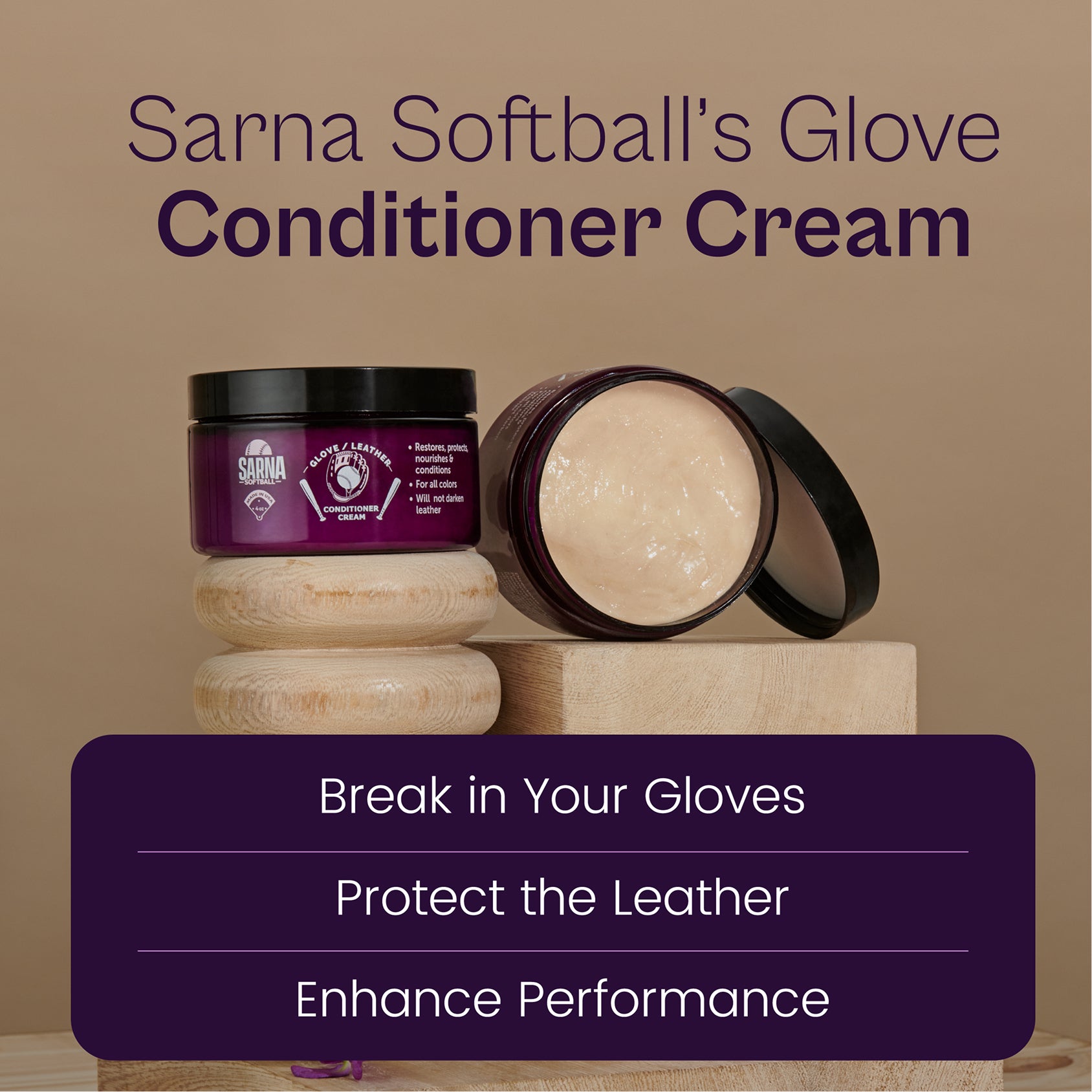 sarna softball leather glove conditioner cream