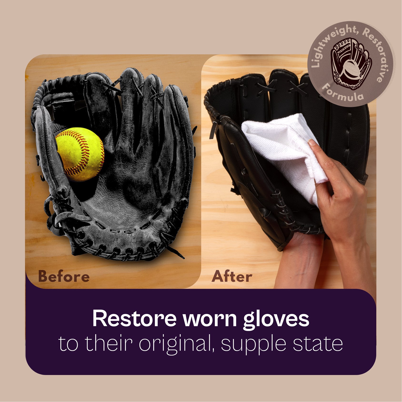 Sarna softball mitt cleaner
