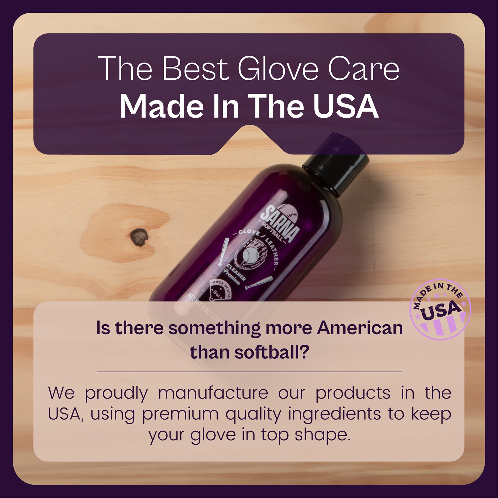 sarna softball glove leather cleaner made in the usa