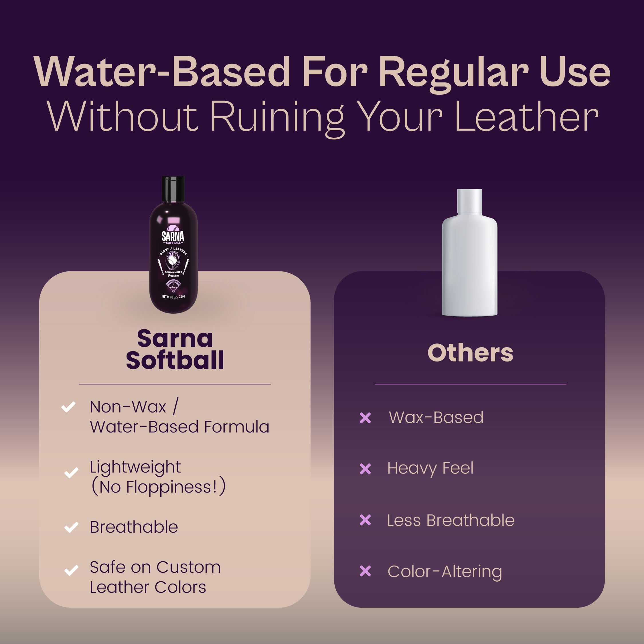 sarna softball glove conditioning liquid and cleaner