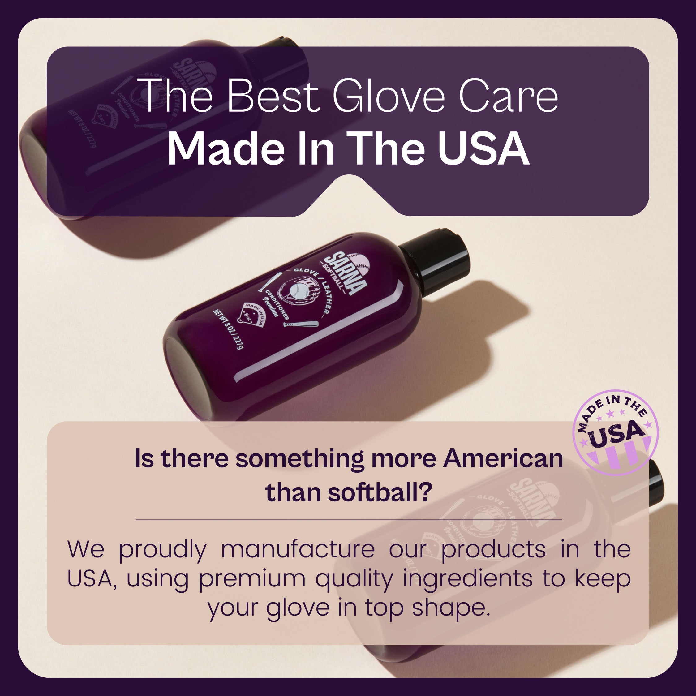 sarna softball made in the usa