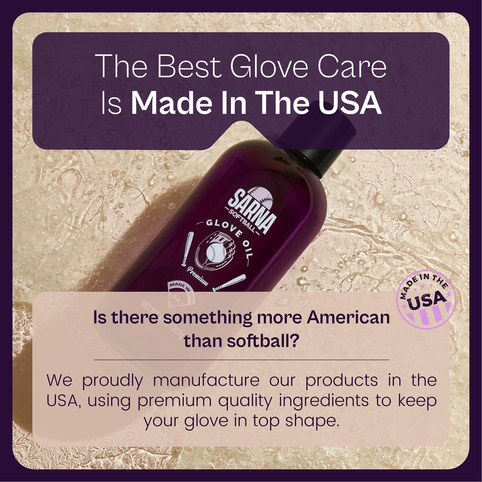 sarna softball glove leather oil made in the usa